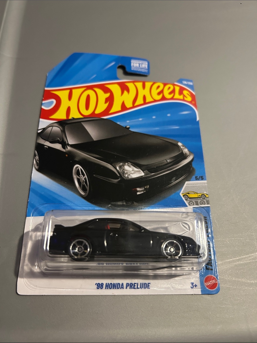 Mattel Hot Wheels Black '98 Honda Prelude Toy Car
